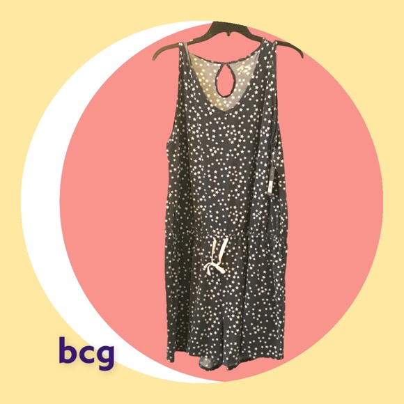 bcg Pants - BCG Romper Navy with White Stars XL